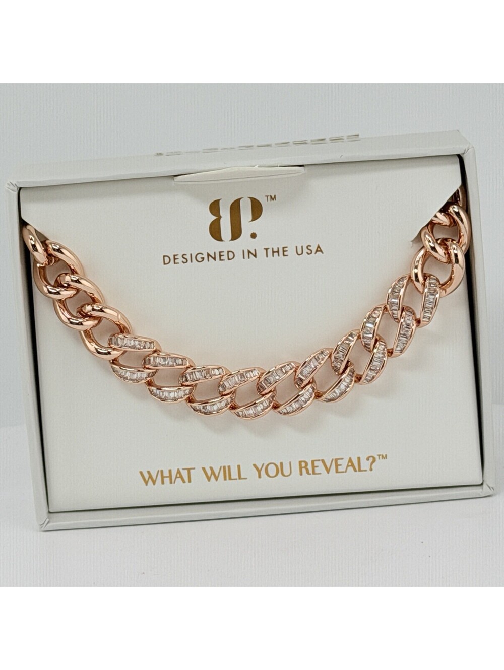 Bomb Party April Necklace NK40667 RARE UNICORN "The Emilia Sloane" on Rose Gold